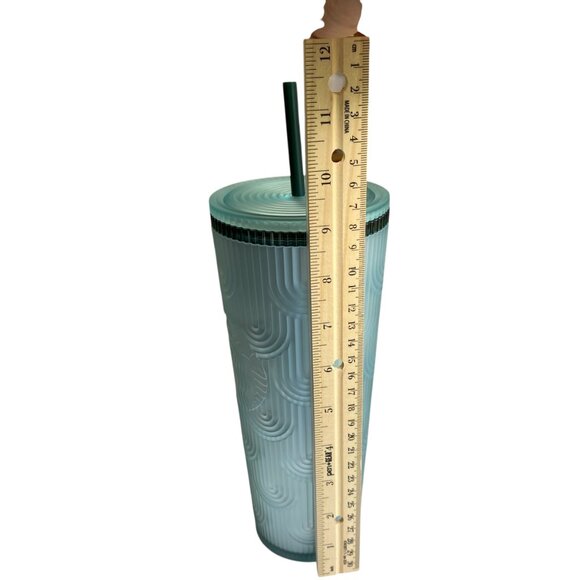 Starbucks Collectible Rainbow Tumbler Seafoam Green Venti Cup New Cold Coffee - Picture 5 of 6